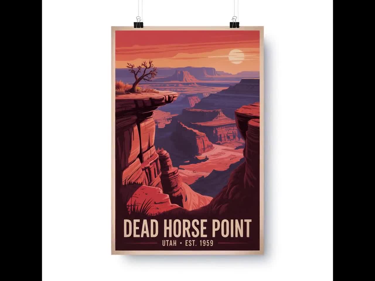 Dead Horse Point Utah Poster, American State Parks Art, National